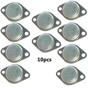 10PCS 2N3055 TO-3 NPN Amplifier Switch Transistor Audio Power Metal Case 15A/60V - Foto 1 di 4