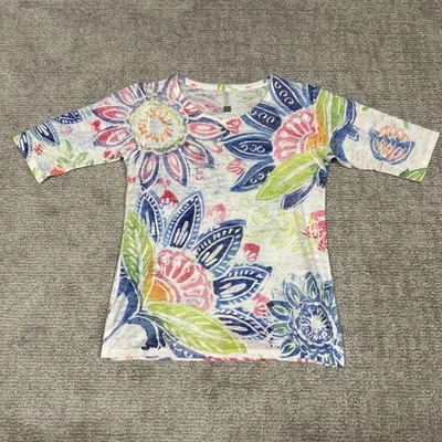 Sundance Whimsy Rose Shirt Womens Medium Burnout Lightweight Top Floral USA - Image 1 of 4
