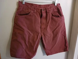 Wrangler Sz 34 Mens Jean Shorts Red Vintage W/ Pockets 100% Cotton USA Made - Picture 1 of 6