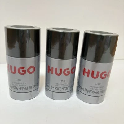*LOTE DE 3* BARRA DESODORANTE EN BARRA HUGO MAN por HUGO BOSS para hombres 2,4 oz 70 g nuevo sellado Foto 1 de 4