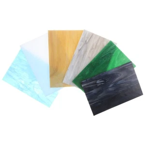 6 Blatt Mosaik Glasscheiben zum Selbermachen Basteln Buntglas Dekoration - Bild 1 von 12
