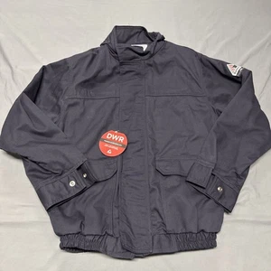 BULWARK FR FLAME RESISTANT JLJ8NV7 Med Reg Blue Nomex Bomber Jacket New - Picture 1 of 15