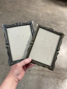 The Weston Gallery Solid Brass Photo Frames Gold And Silver Tone 5x7 Set Of 2 - Picture 1 of 6