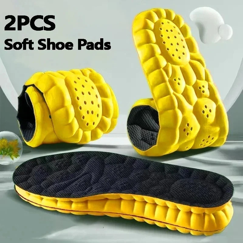 Plantillas ortopédicas superblandas para zapatos deportivos inserciones 4D pies absorción de impactos Foto 1 de 4
