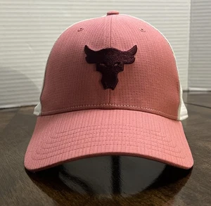 Under Armour Mens Project Rock Trucker Adjustable Hat Deco Rose - Picture 1 of 12