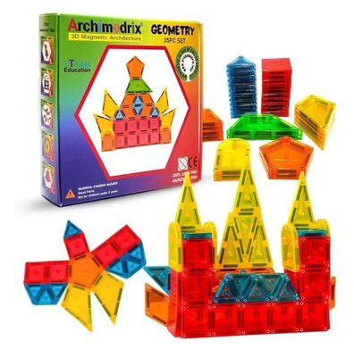 Archemedrix 3D Magnetic Architecture Steam Education 35 Piece Geometry Set - Image 1 of 4