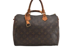 Authentic Louis Vuitton Monogram Speedy 30 Hand Boston Bag M41526 Junk 0365N - Picture 1 of 10