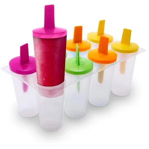 Ice Cream Maker Ice Pop Mold - 8Pcs Baby Popsicle Maker Mini Ice Cream Popsicle  - Foto 1 di 9
