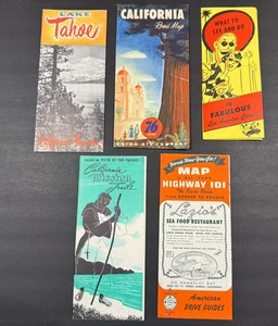Vintage California, Los Angeles, Lake Tahoe Brochures Lot...5 Items - Picture 1 of 2