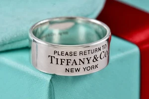 Return To Tiffany & Co. Sterlingsilber Herrenring extra breit Band Größe 13 - Bild 1 von 6