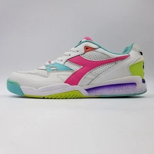 Diadora Herren Gr. 12,5 Rebound Ace Schnürschuhe Weiß Multi Turnschuhe Schuhe 173079-C3386 - Bild 1 von 14
