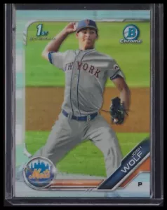 2019 Bowman Draft #BDC-119 Josh Wolf Chrome Refractor New York Mets - Picture 1 of 1