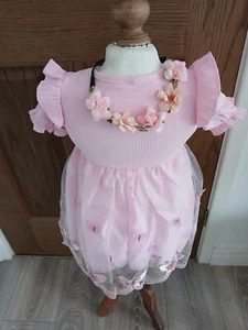 Gorgeous Baby Girl Birthday Dress Fairy Butterfly Party Dress 12-18 Mnths 🌸 - Picture 1 of 16