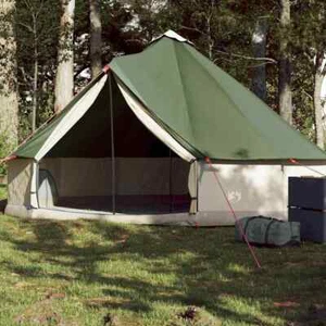 vidaXL Family Tent Tipi 6-Person Green Waterproof - Picture 1 of 13