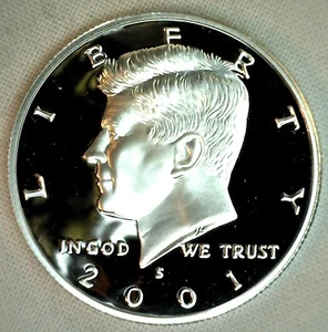 2001 S Proof SILVER Kennedy Half Dollar Coin 50 Cent JFK - Picture 1 of 3