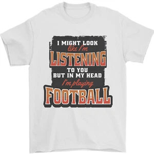 My Head I'm Watching Football Funny Mens T-Shirt 100% Cotton - Picture 1 of 14
