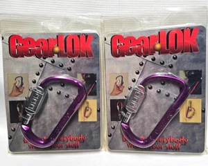 2 Gear LOK Combination Carabiner Style Purple - Picture 1 of 3
