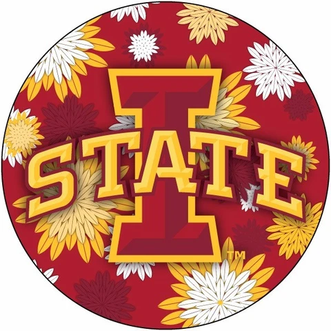 IOWA STATE 4" FLORAL DESIGN MAGNET-IOWA STATE CYCLONES CAR MAGNET-NEW FOR 2016! Cover