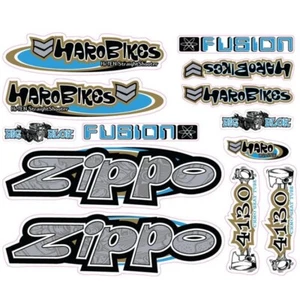 Haro Zippo 1998 Decal set Mid School BMX Silver - Picture 1 of 1