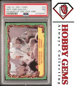 INDY AND SALLAH...IN DISGUISE! PSA 7 1981 O-Pee-Chee Raiders of the Lost Ark #44 - Picture 1 of 3