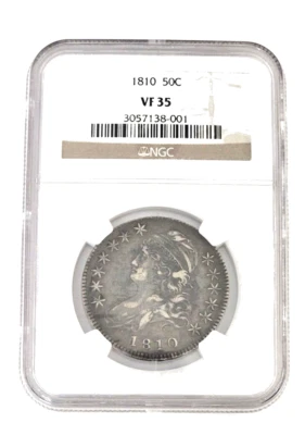 1810 Capped Bust Half Dollar NGC VF35  - Image 1 of 4