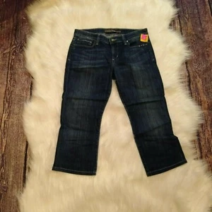 Jean Capris Joes Jeans Provocateur lavado oscuro corte pequeño tiro bajo para mujer 27 - Imagen 1 de 5