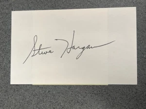 STEVE HARGAN (1965) autographed 3 x 5 index card MLB Guaranteed to Pass - Picture 1 of 1