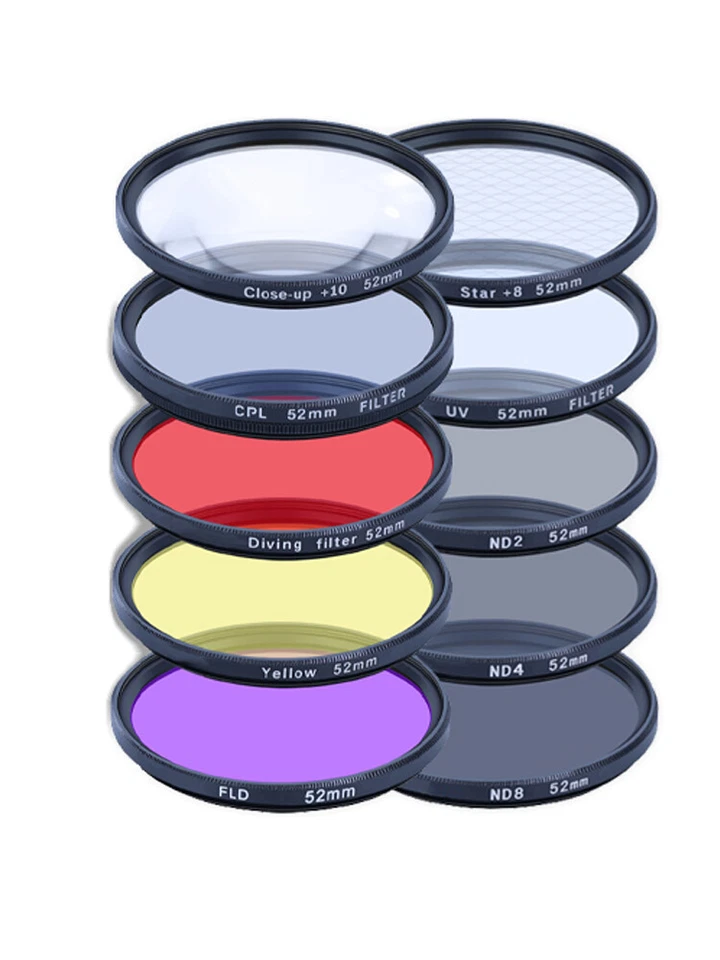Camera Filter 52mm ND8/16/32/64 Dimmer CPL Polarizer UV Filter - Image 1 of 4