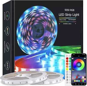 LED Strip Lights 20M Music Sync Color Changing RGB Remote Bluetooth App Party UK - Picture 1 of 11