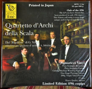 AUDIOPHILE FONE RARE JAPAN Pressing QUARTETTO D'ARCHI DELLA SCALA 200g SEALED - Picture 1 of 2