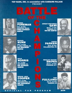 Original Vintage 1988 George Foreman vs. Dwight Qawi Fight Boxing Program - Picture 1 of 1