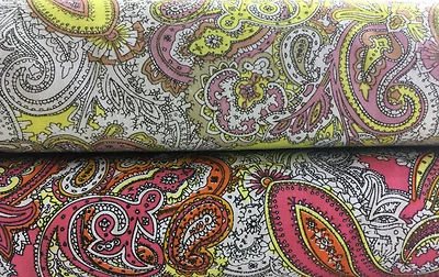 FABRIC FREEDOM Traditionelle Vintage Paisley Blumen 100 % Baumwolle Popeline 58" breit M537 Mtex