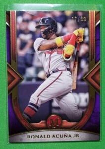 2022 Topps Museum Collection Ronald Acuna Jr Ametista - #/99 Parallel SP - Foto 1 di 2