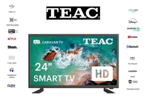 Teac 24" HD Smart TV 12V Android 9.0 Bluetooth, Netflix, Disney, Amazon, 24A322 - Picture 1 of 11