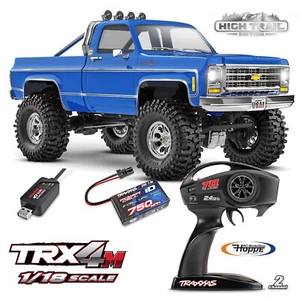 TRAXXAS TRX-4M Chevy K10 4X4 Sollevato Blu 1/18 Crawler RTR TRX97064-1BLUE - Foto 1 di 8