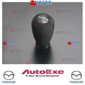 AutoExe Long Suede Black Stitch Shift Knob fits Mazda Manual Gear M10 x 1.25 - Picture 1 of 2