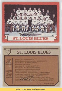 1973-74 O-Pee-Chee Light Back St Louis Blues Team #105