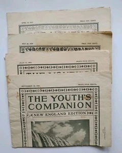 Lot of 4 "The Youth's Companion" New England Magazine Newspapers 1901 1909 1913 - Picture 1 of 12
