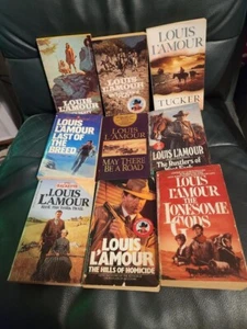 Lot of 9 Western Louis L'Amour Cowboy Paperbacks Vintage and Newer - Imagen 1 de 3