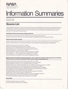 NASA Information Summaries September 1988 Source List - Imagen 1 de 1