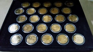 Cuarto de dólar estadounidense 1999-2003 Statehood chapado en oro Morgan Mint 25 monedas - Imagen 1 de 4