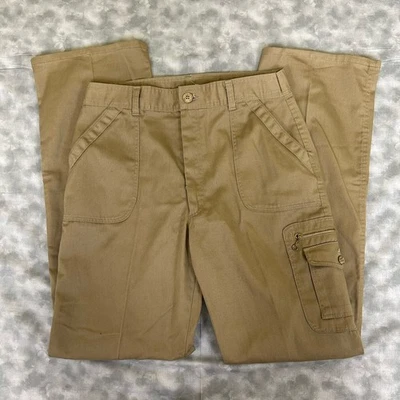 Настоящие винтажные мужские брюки плотника 1970-е 30x32 карман на молнии коготь сделано в США рабочая одежда - Изображение 1 из 4