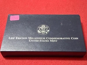 2000 LEIF ERICSON MILLENNIUM COMMEMORATIVE PROOF 90% SILVER DOLLAR OGP #MF-2402 - Picture 1 of 6