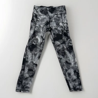 Leggings para mujer grandes negros tie-dye “Tik Tok” bolsillos multimedia tiro alto elásticos Foto 1 de 4