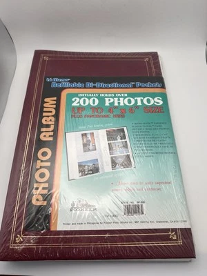 Brand NEW Sealed Pioneer 4 x 6 Photo Album Holds 200 Photos Red 14”X9.5” BP-200 - Image 1 of 4
