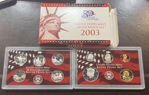 2003 United States Mint Silver Proof Set – 10 Coins – 1.338 oz Silver w/ COA - Picture 1 of 3