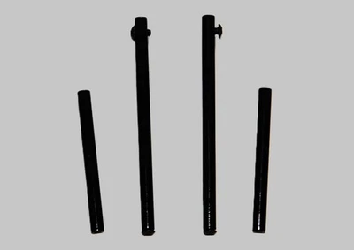 TUBOS NASALES ANODIZADOS NEGROS TEAM ASSOCIATED RC10 Y NUEVOS TUBOS DE ALA ESTILO CORTO (2") Foto 1 de 2