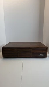 Vintage TEAC Woodgrain Cassette Tape Storage Cabinet Japan - Picture 1 of 12