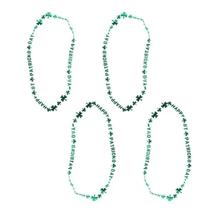  12 stücke Briefklee Kleeperlen Halskette Saint Patrick's Day Party Anhänger - Picture 1 of 12