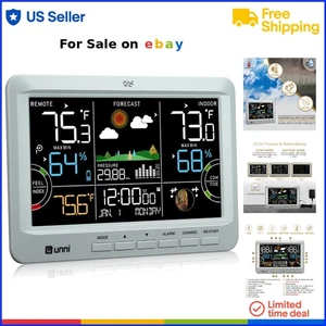 Wireless Weather Station Indoor Outdoor Thermometer Mold Dew Point Heat Index - Picture 1 of 10